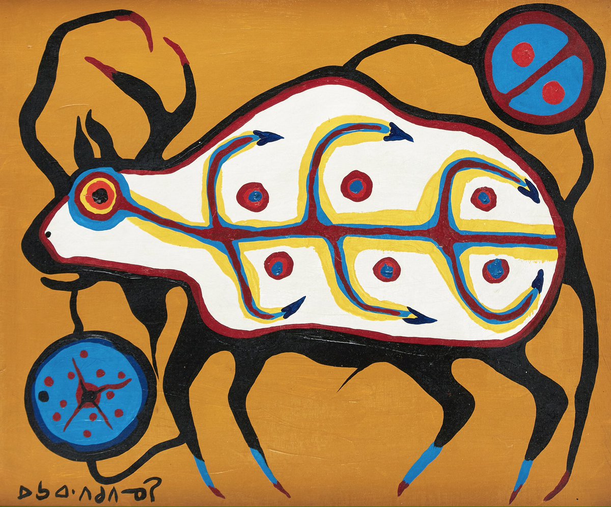 McGrumpenstein's tweet photo. Norval Morrisseau, "Medicine Buffalo" https://t.co/Lz5YitQD7E