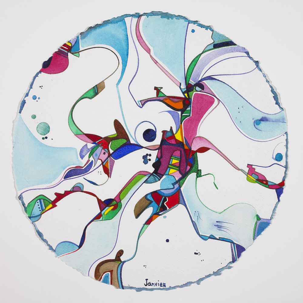McGrumpenstein's tweet photo. Alex Janvier, "Sky Talk Read" https://t.co/FcL8MvxEPU