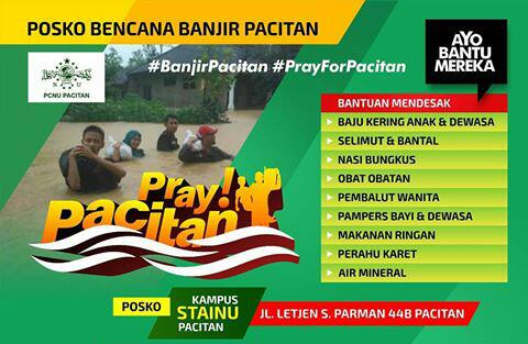 Mari bantu saudara kita di Pacitan #PrayForPacitan