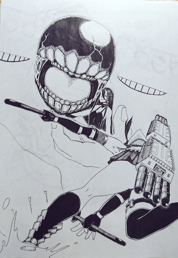途中段階も込みで(‾▽‾)
#このタグを見た人はラフ画とその完成絵を見せる 