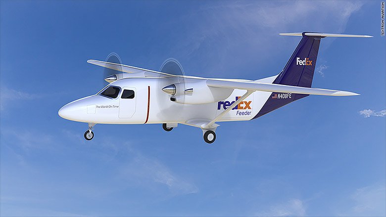 CNN's tweet photo. FedEx is buying up to 100 new flying delivery trucks https://t.co/mazblZnMqr https://t.co/U9dJHikxi2