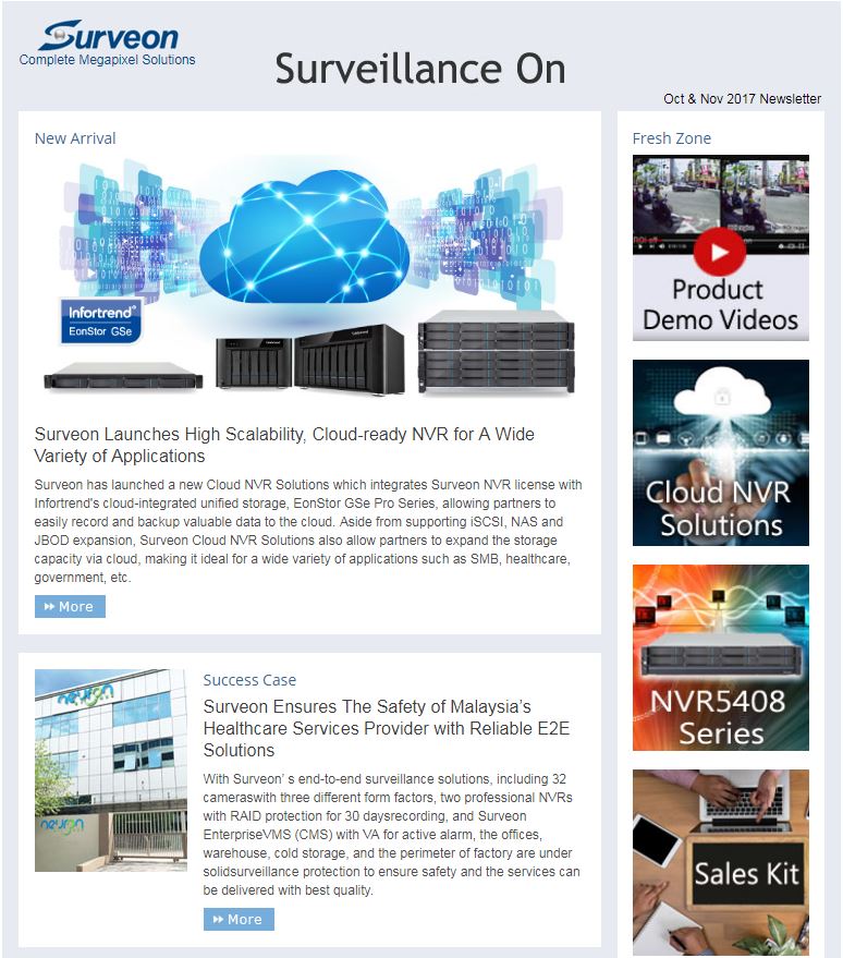 Surveon_Taiwan's tweet image. Oct &amp;amp; Nov Newsletter released!
surveon.com/eNewsletter/Su…

#CloudNVR
#SuccessCase
#NVR5408
#Webinar
#ApplicationNote
#EonOne