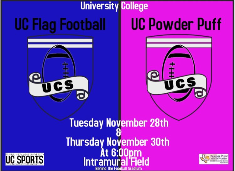 thepvuc76's tweet photo. #pv21 Congrats to Tonight’s Winners of Day 1 of #UCFlagFootball & #UCPowderPuff
Building 37 #TheLeadingLadies
Building 35 #TheGoddess
Building 6 #Zone6
Buildings 2&3
Building 36 #TheScholarGents
Come out Thursday for the last day of the tournament. #pvamu21 #pvamu https://t.co/NtAyvwyxjk