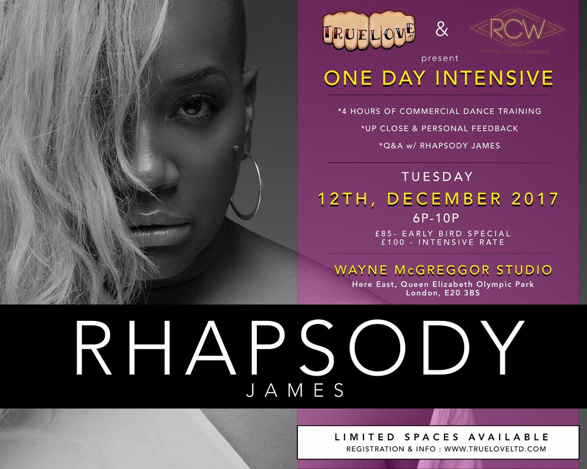 🚨🚨GIVEAWAY🚨🚨 London I am giving away a half price place for RHAPSODY JAMES' Intensive programme in my class TONIGHT!!! 7-8:30pm • @uniontheatre £8 
TAG A FRIEND • Be in it to win it 🚀🚀🚀🚀 #truelove #giveaway #rhapsodyjames #intensive #commercial #class #training #london