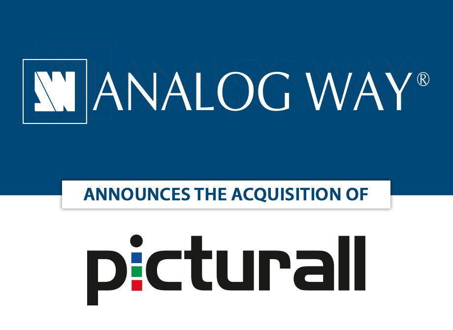 Analog_Way's tweet image. Analog Way is pleased to announce the acquisition of @Picturall , a manufacturer of high performance media servers based in Finland.
Read more: bit.ly/AW-acquires-Pi…