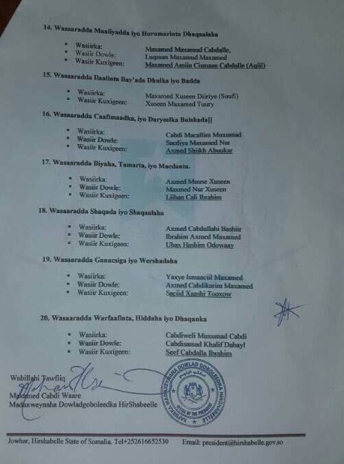 Harun Maruf A Twitteren Hirshabelle Region Releases Its List Of