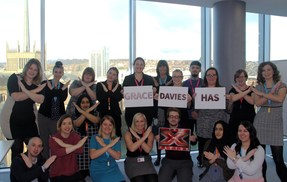 cumminsmellor's tweet image. We can't wait! Making the most of our great office views for tonight's concert! Don't forget to come up to the 5th floor at Cathedral Square and say hi! @gracedavies &amp;amp; @MrsSOsbourne #XFactor