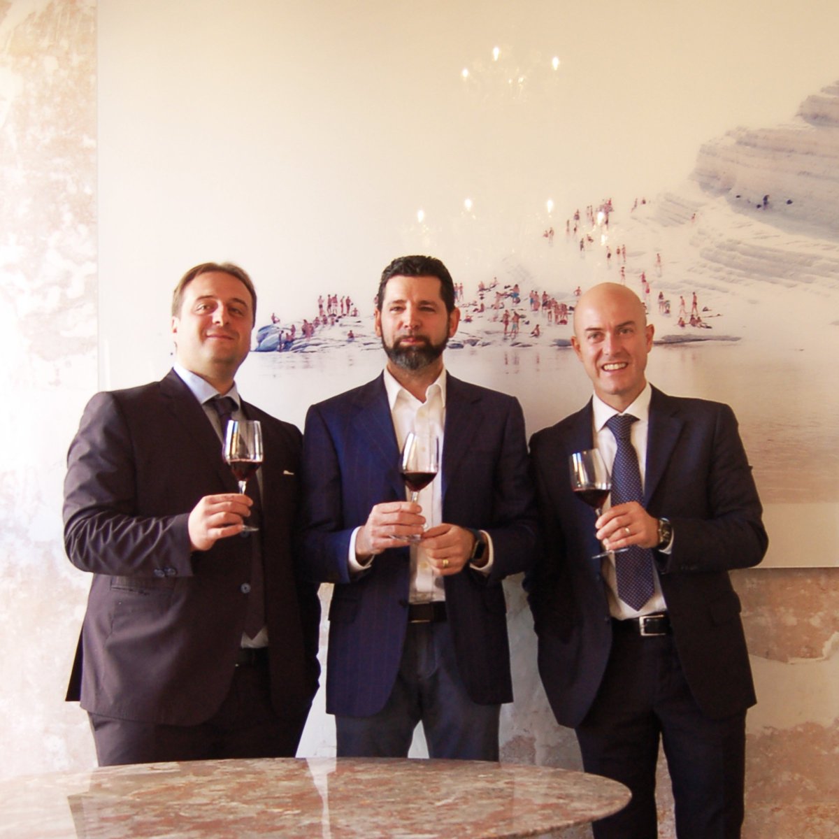 Tommasiwine's tweet photo. The #Tommasi Team of Oenologists: Giancarlo Tommasi, Emiliano Falsini and Fabio Mecca are the formidable #team following a specific programme of periodic checks in the #vineyard and in the #cellar, of meetings to develop #research and #experimentation, in constant dialogue. https://t.co/enVVF31QLu