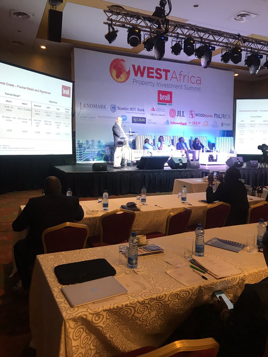 BrollNG's tweet photo. #WAPI2017 live! Gavin Cox presentation on High street operator Vs Formal Mall operator cost experiences https://t.co/9vaY32UC7g