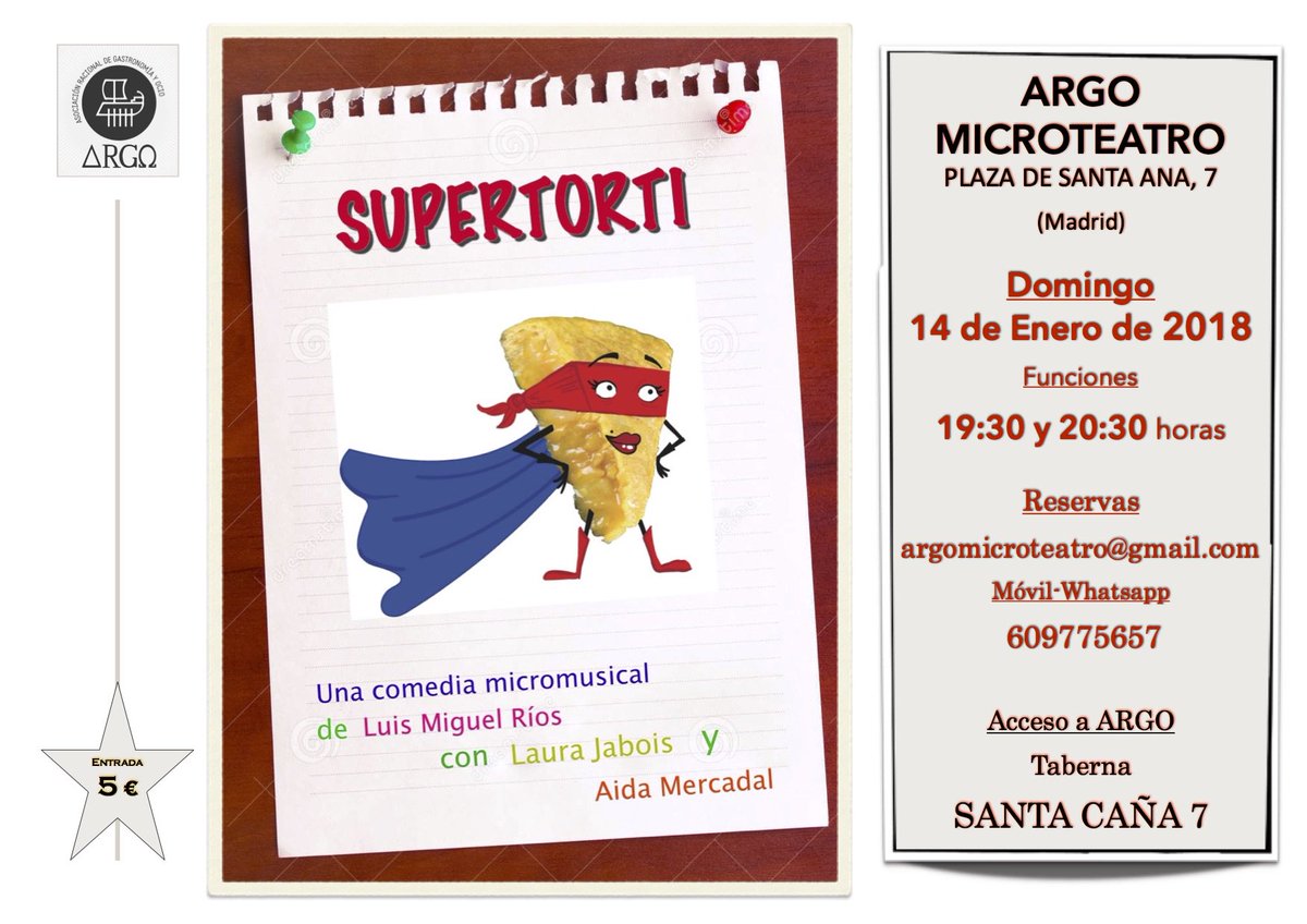 ArgoMicroteatro's tweet photo. Reanudamos la Temporada de Microteatro en @ArgoMicroteatro con... https://t.co/LiitQ55EzT
