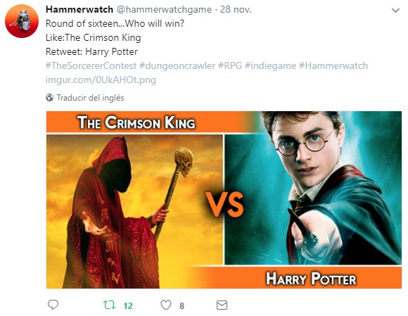 hammerwatchgame's tweet photo. Harry Potter has qualified for quarter final round
#TheSorcererContest  #dungeoncrawler #RPG #indiegame #Hammerwatch https://t.co/5llWtHSMHs