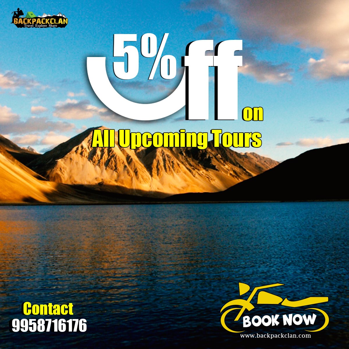backpackclan's tweet photo. 5% off on all upcoming tours.
Limited seats left!
Book Now
Call - 9958 716 176
https://t.co/OqgHFnuhUf
#bhutan #roadtrip #biketrip #trip #tour #bike #suv #grouptour #adventure #fun #backpackers #bullet #royalenfield #wanderlust #travel #bikers #explore #uttarakhand #backpackclan https://t.co/xzndDLiI0O