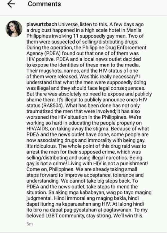 krizchen3's tweet photo. If they  committing crime ,they will paid legally , but dont need to exposed there privacy @PiaWurtzbach ,thank u queen https://t.co/U5rb16EqNB