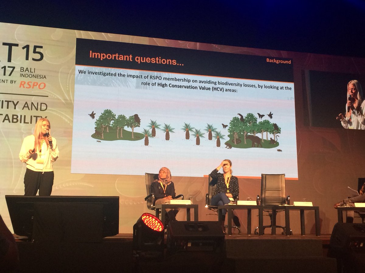Roundtable on Sustainable Palm Oil (@rspotweets) on Twitter photo .<a href="/sascriven/">Sarah Scriven</a> presents impacts of #RSPO membership on avoiding #biodiversity losses, by looking at the role of High Conservation Value #RT15 <a href="/HCVNetwork/">HCV Network</a> <a href="/SEARRP/">SEARRP</a> .<a href="/sascriven/">Sarah Scriven</a> presents impacts of #RSPO membership on avoiding #biodiversity losses, by looking at the role of High Conservation Value #RT15 <a href="/HCVNetwork/">HCV Network</a> <a href="/SEARRP/">SEARRP</a>