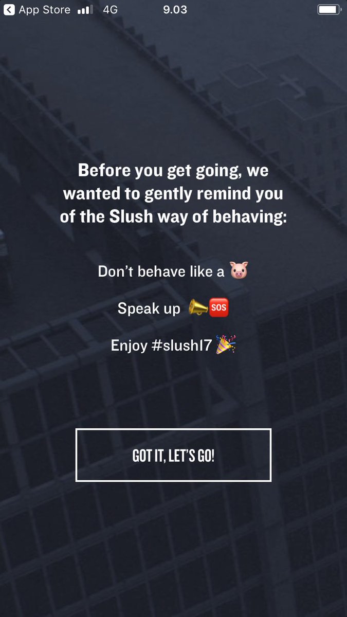 Slush way of behaving. Well done <a href="/SlushHQ/">Slush</a> - looking forward to a great event