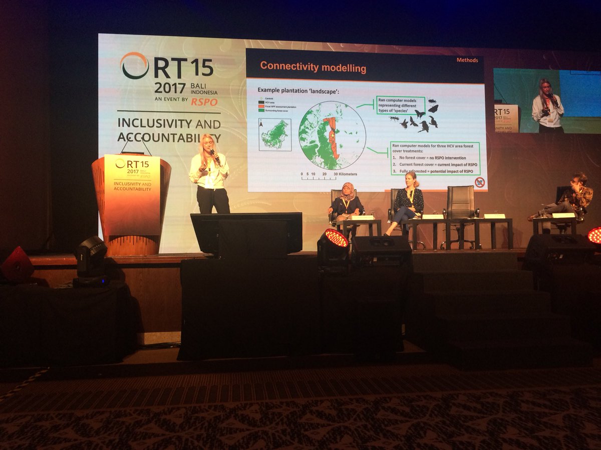 Forest patches with a core area of &gt;200 ha could support 60-70% of #biodiversity in continuous #forest <a href="/sascriven/">Sarah Scriven</a> #RT15 <a href="/SEARRP/">SEARRP</a>