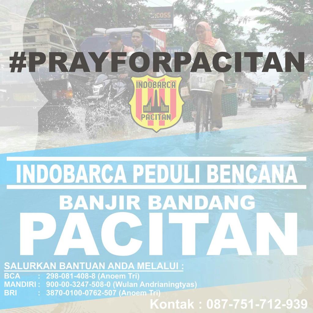 INDOBARCA_BGR's tweet photo. Bagi teman-teman yang ingin menyumbangkan berupa pakaian layak pakai atau uang donasi untuk saudara kita di pacitan bisa dibawa pada saat donor darah di PMI Kota Bogor, Sabtu 02 November 2017

More Info: Angga 0812-1911-9236

#DoaUntukIndonesia
#PeduliIndobarca https://t.co/dRB8vyGvEt