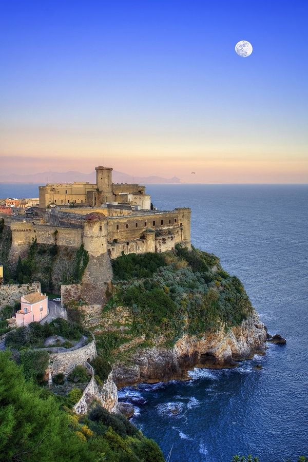 The Castle and The Moon Gaeta, Itay by Giuseppe Parisi.
