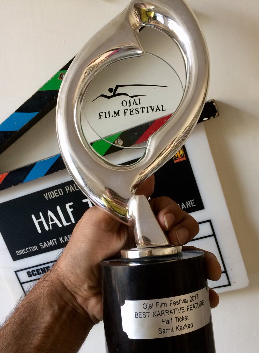 samitkakkad's tweet photo. @HalfTicketMovie wins ‘Best Narrative Feature’ at the 18th Annual #Ojai #Film Festival 2017. #LosAngeles #California 

@ojaifilmfest 
#VideoPalace 
#BasilContent #SamitKakkadFilms #KakkaMuttai 
#India https://t.co/31vJmXmuSm