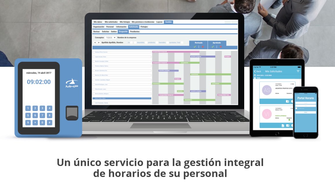 MHP_ES's tweet photo. Con la aplicación 🔝 de 🔹Portal Horario🔹 podrás gestionar tu departamento de #RRHH en pocos clics 🖱 #ControlHorario #GestiónDePersonas https://t.co/51Sd6tmrkR