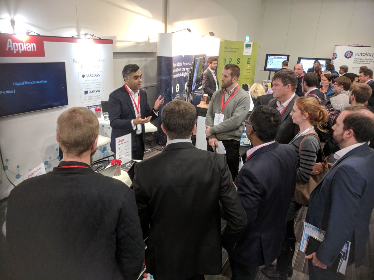 Appian's tweet photo. Day 2 at #RPAWeek17: Here are some highlights from Day 1, if you haven't had a chance, come by our stand #AmazonGiveaway https://t.co/yX7dlqSvz2