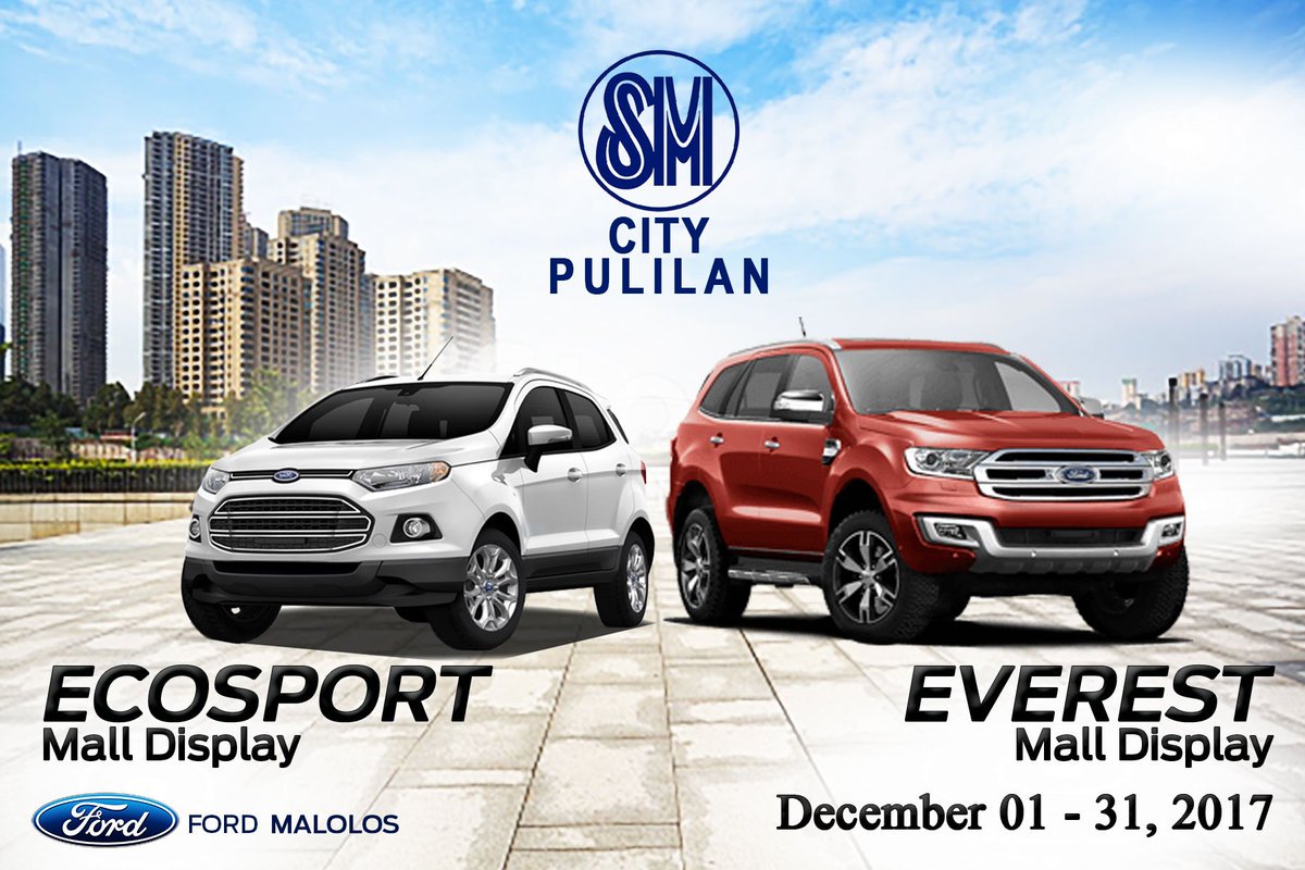 fordpromos's tweet photo. We're inviting you to come and visit our Ford Everest and Ecosport mall display at SM Cty Pulilan this December 1 to December 31, 2017. For more promos to choose from, visit us at https://t.co/OWKd3FwYpH #ford #fordph #fordphilippines #fordeverest #fordecosport #everest #ecosport https://t.co/rta1t4h6ay