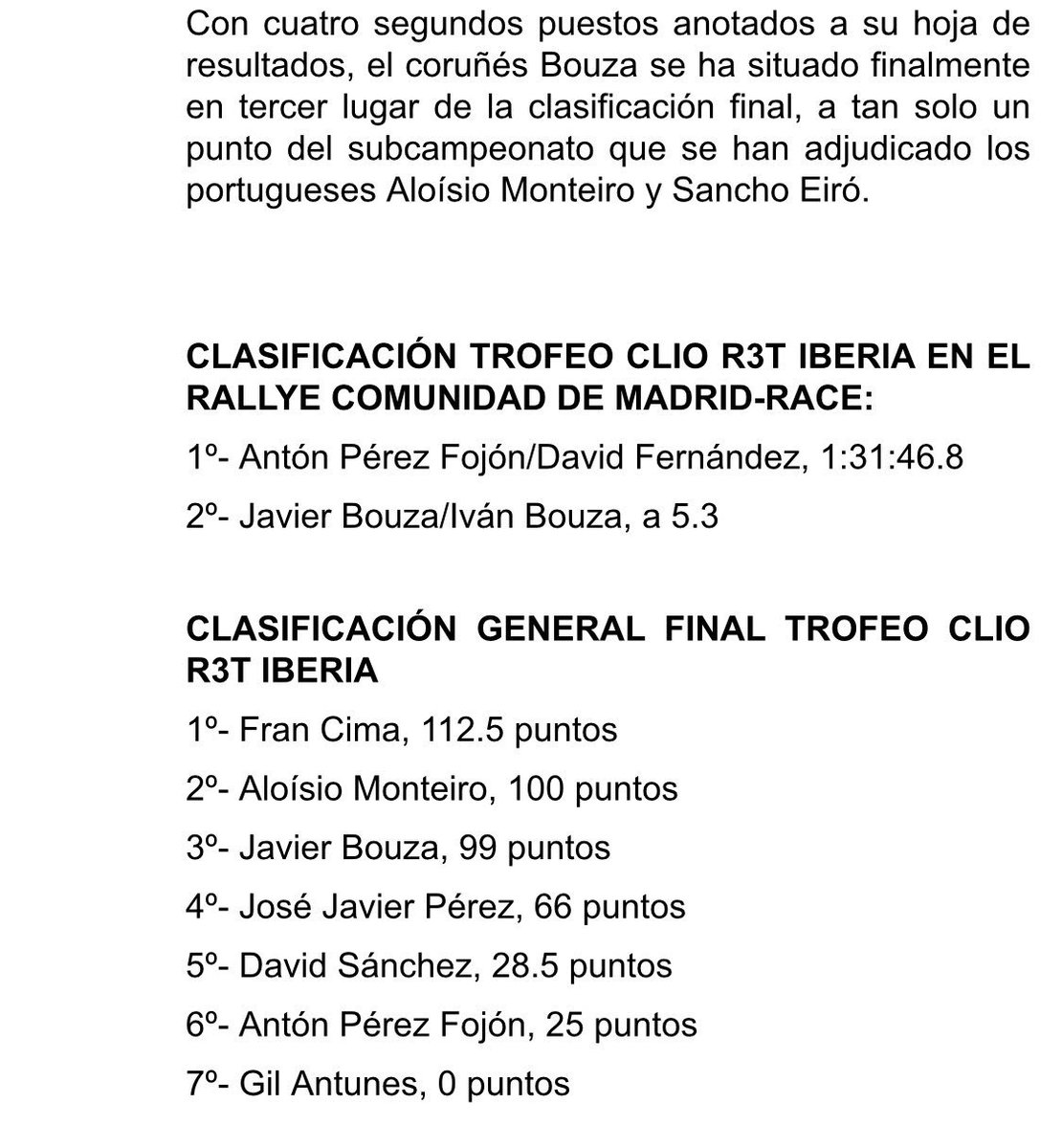 Fojon_Racing's tweet photo. Comunicado de prensa post Rally CAM RACE
Fotos y texto: Renault Sport España
https://t.co/EsHHp6iogQ https://t.co/3v9GVkpfYw