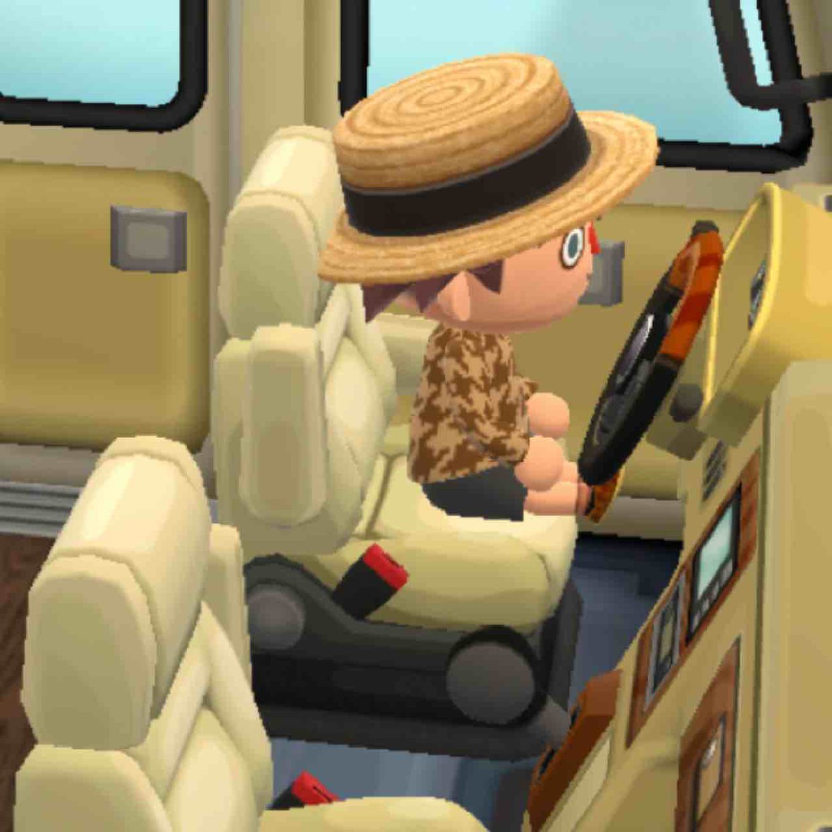 Nemo3 この写真を見てくれ シフトレバーやアクセルに手足が全く届いていない つまりこの車は完全自動運転 彼は別の場所 で殺され車自身が自らここまで来たんだ そして内側から鍵が掛けられた車内への犯人の侵入方法は ポケ森キャンパー殺人事件