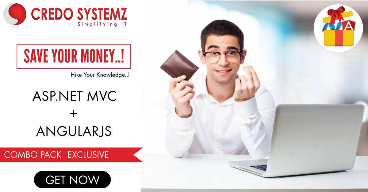 credosystemz's tweet image. COMBO OFFER!!!
ASP .NET MVC + AngularJS Training Combo Pack.. Limited Period Offer.
Book Your Offer Now: +91 - 9884412301
Checkout: credosystemz.com/training-in-ch…
#Aspdotnettraining #AngularJStraining #Combooffer #Enrollnow #No1softwaretraininginstituteinchennai #Credosystemz