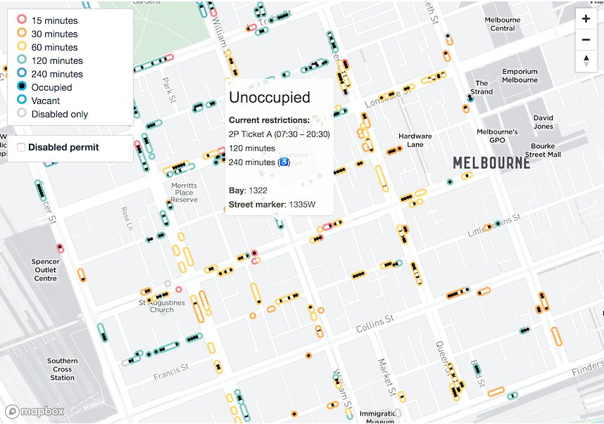 Taking #opendata to the next level: with this new real-time parking sensor map in <a href="/cityofmelbourne/">City of Melbourne</a> 👏