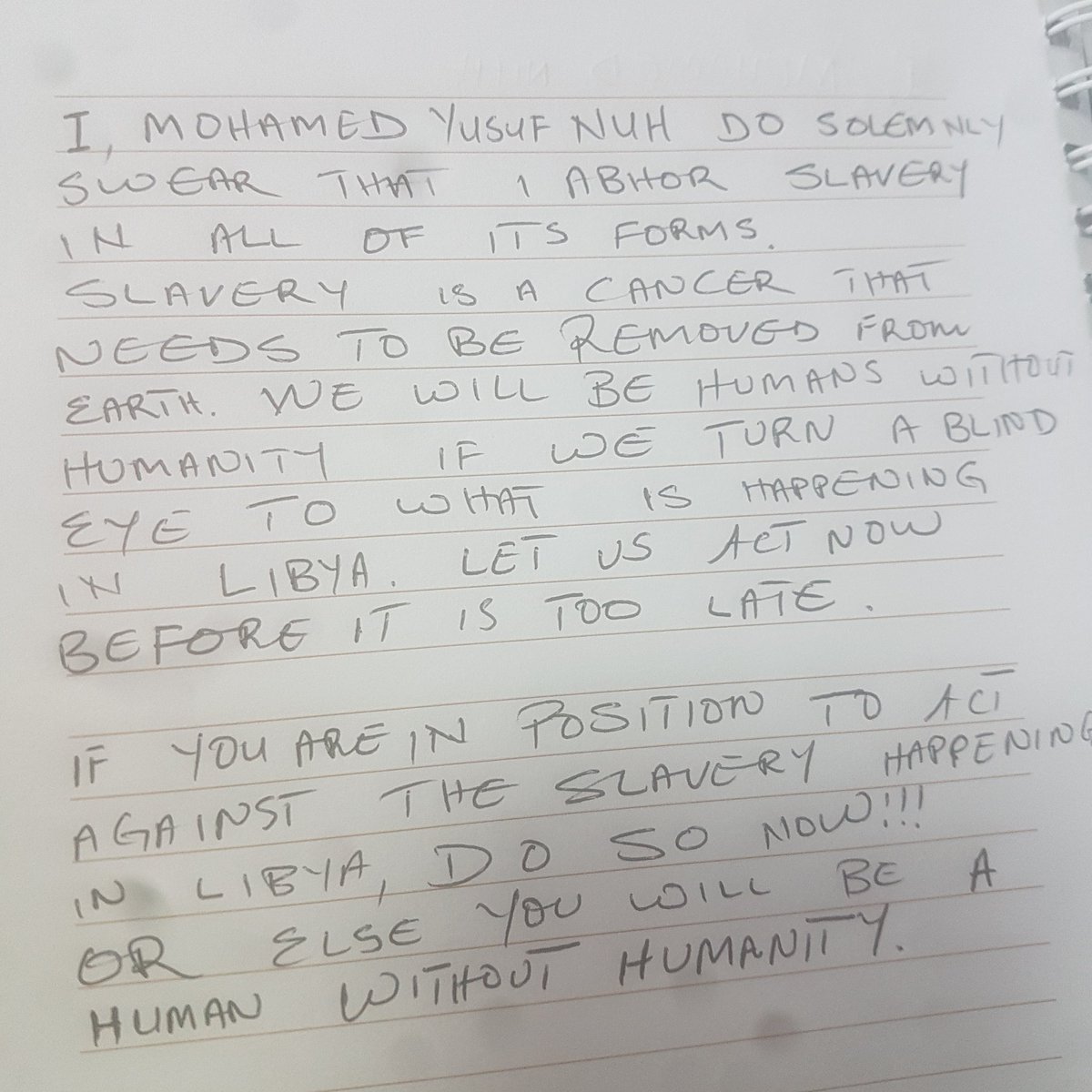 mohaanuh's tweet photo. Im horrified and disgusted by the silence of the #world. #Stopslaveryinlibya or we will be #HumansWithoutHumanity https://t.co/jeXpHTjSqR