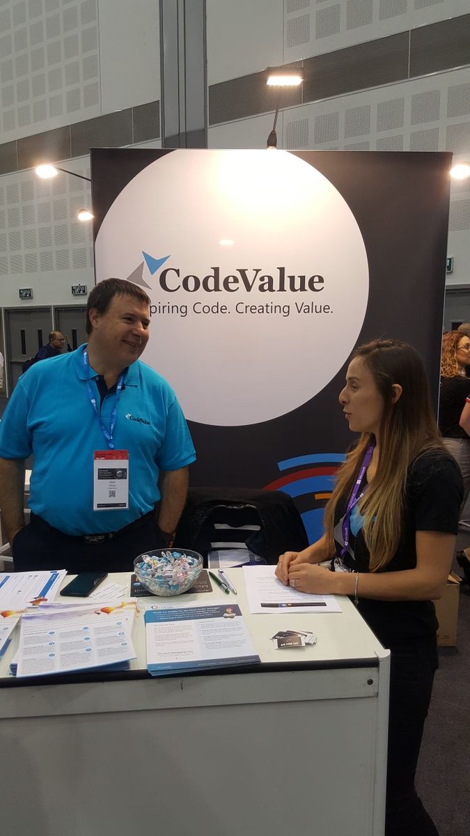 CodeValue's tweet image. Meet the #CodeValue Team at #MSTechSummit TLV. Come by our booth and talk to one of our experts.