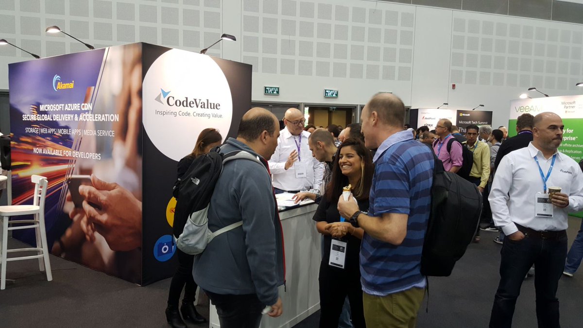 CodeValue's tweet image. Meet the #CodeValue Team at #MSTechSummit TLV. Come by our booth and talk to one of our experts.