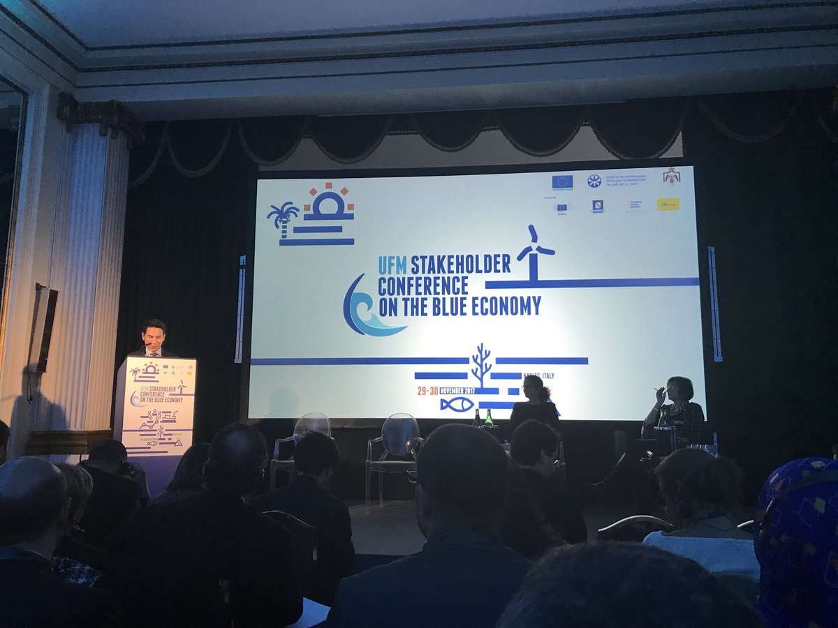 IMC_CPMR's tweet image. .@AlexakisGeo @CPMR_Europe VIce-President opening the @UfMSecretariat conference on #BlueEconomy: a key sector for #Mediterranean #regions