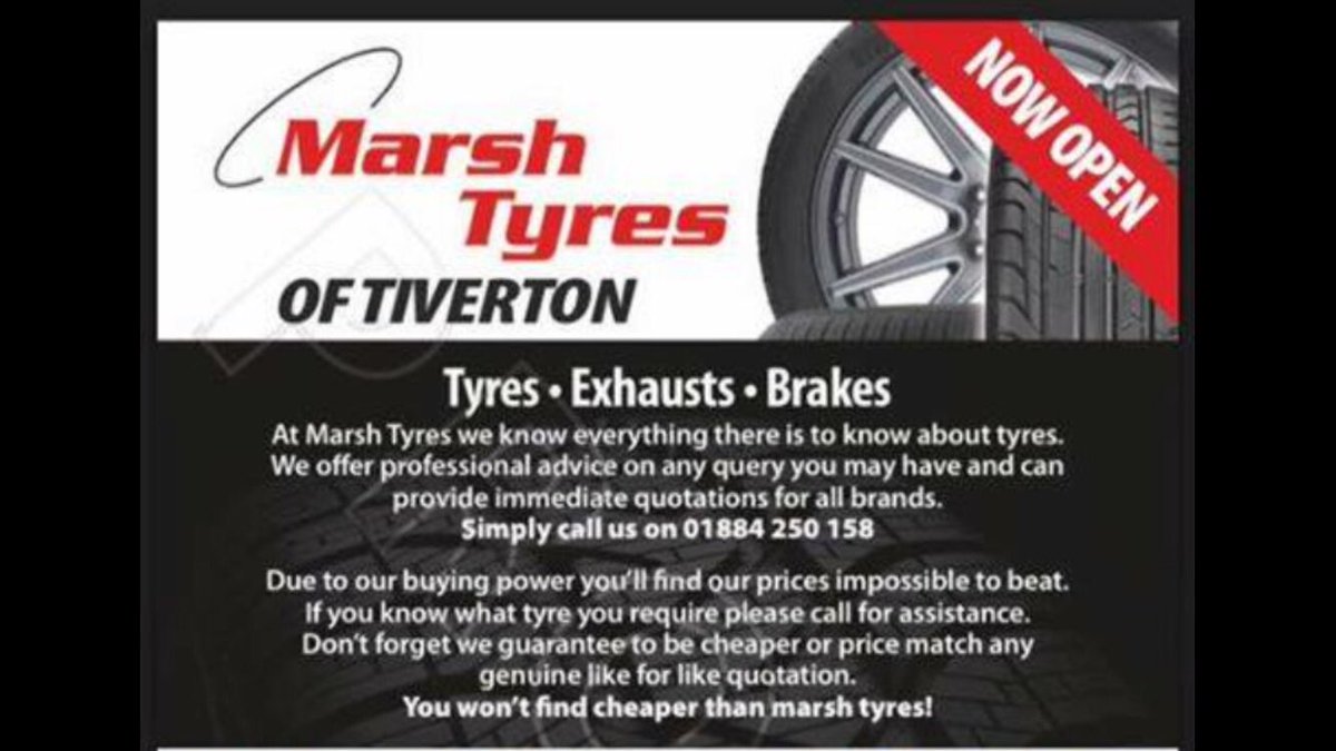 MarshTiverton's tweet photo. Call Marsh Tyres Now For A Great Price On Tyres #cheaptyrestiverton https://t.co/Q0l5Esg9F2