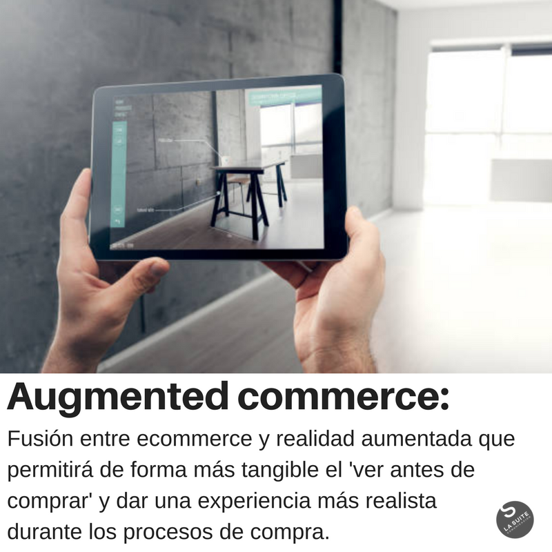 LaSuiteComunica's tweet photo. No pierdas de vista el Augmented commerce en 2018.

#LaSuiteComunica #agencia #Málaga #Comunicación #vocabularytips #augmentedcommerce https://t.co/PUA0DfLmyA
