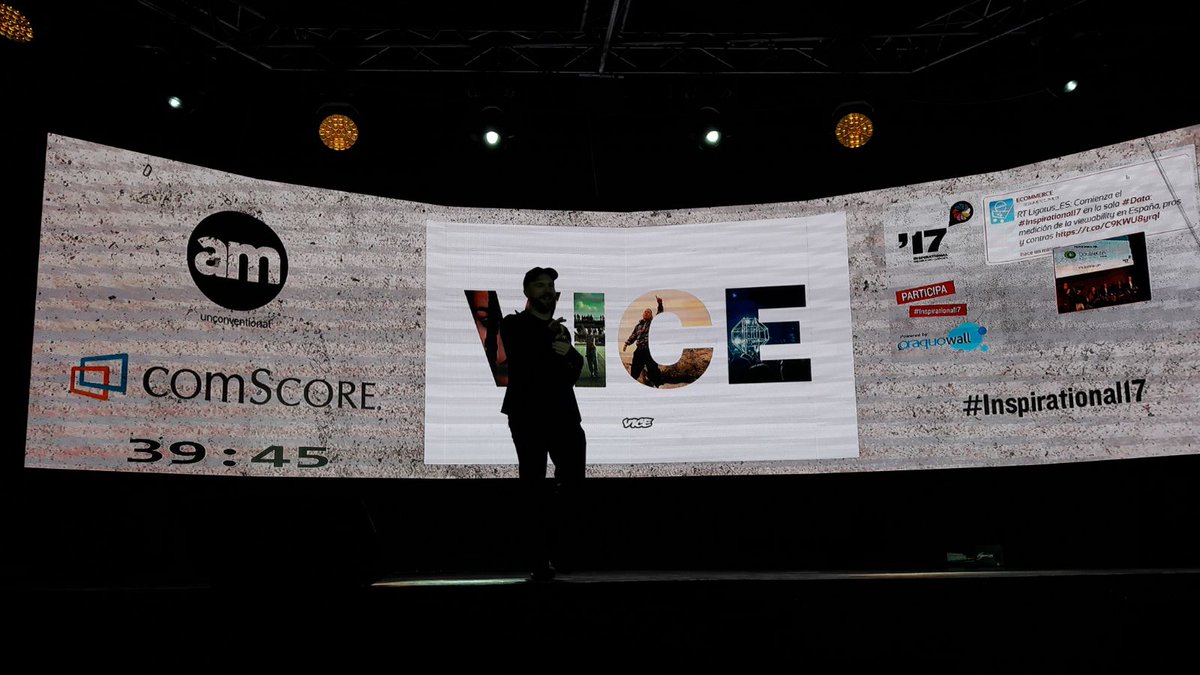 Empieza la ponencia de Luke Barnes de <a href="/VICE/">VICE</a> que va a hablar de Data Driven content. ¡Ven a la sala KEYNOTE by <a href="/AnimalMaker/">Animal Maker</a> y @comScore! #Inspirational17