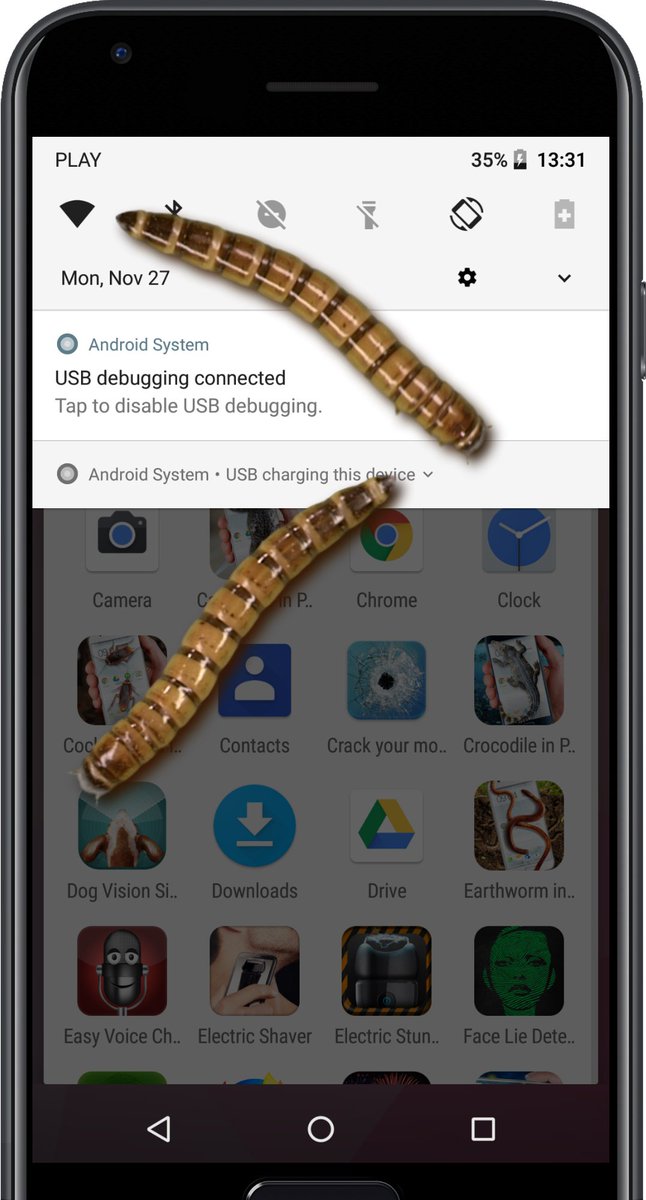 Just4FunMobile's tweet photo. Do you want to #scare your #friends or family?We have an excellent creepy #app for you. Put ugly #worms on your victims phone and laugh out loud. You can get the best 2017 #android prank on Google Play for free:
https://t.co/kzGmSthXAl https://t.co/4ap4WGxcVM