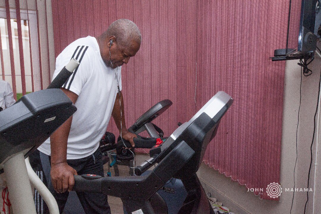 JDMahama's tweet photo. 29/11. Woke up to lots of messages of good will &amp; wishes of good health on my birthday. Thanks to you all, my brothers &amp; sisters, fellow Ghanaians. Spent the morning in the gym, working out to keep healthy. Remember to exercise to keep healthy. Ghana needs you alive. https://t.co/f3r7PhdQ9G