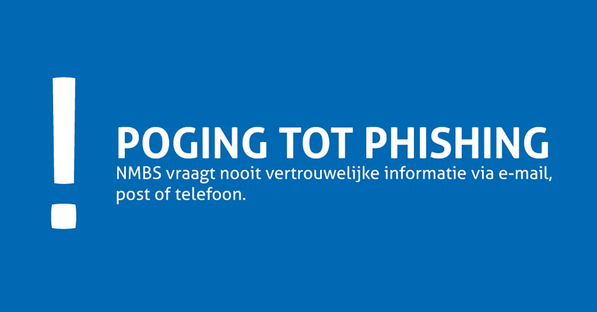 Meerdere personen hebben frauduleuze e-mails uit naam van #NMBS ontvangen. Blijf alert! Alle info: bit.ly/NMBS_Phishingm…