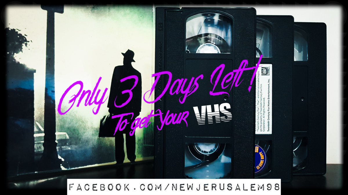 losthighstudios's tweet photo. Only 3 days until orders are stopped for the limited edition VHS of our new film! #thenewjerusalem98 Order Here! https://t.co/QeEulf0oOY  #horror #indiefilm #VHS #cults #demons #Video https://t.co/tWbM8Mc9QL