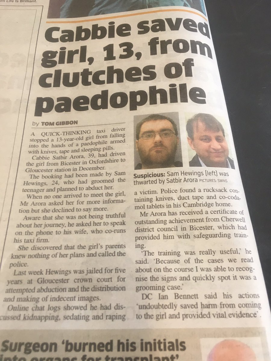 Not even front page news. This is just everyday. Ordinary guys. One a would be rapist; the other the hero taxi driver who stopped it.