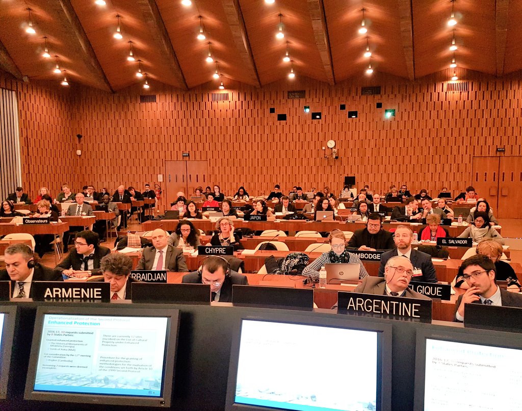 mechtildrossler's tweet photo. 12th meeting of Committee for Protection of Cultural Property in the Event of Armed Conflict just opened https://t.co/u7hj7lrIXT