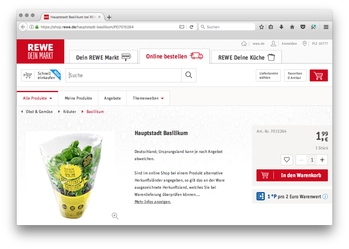 Ab sofort gibt's das #Hauptstadtbasilikum aus der EF Farm Berlin auch im Online <a href="/REWE_Supermarkt/">REWE</a> zu kaufen! KLICK » goo.gl/wXNAUA