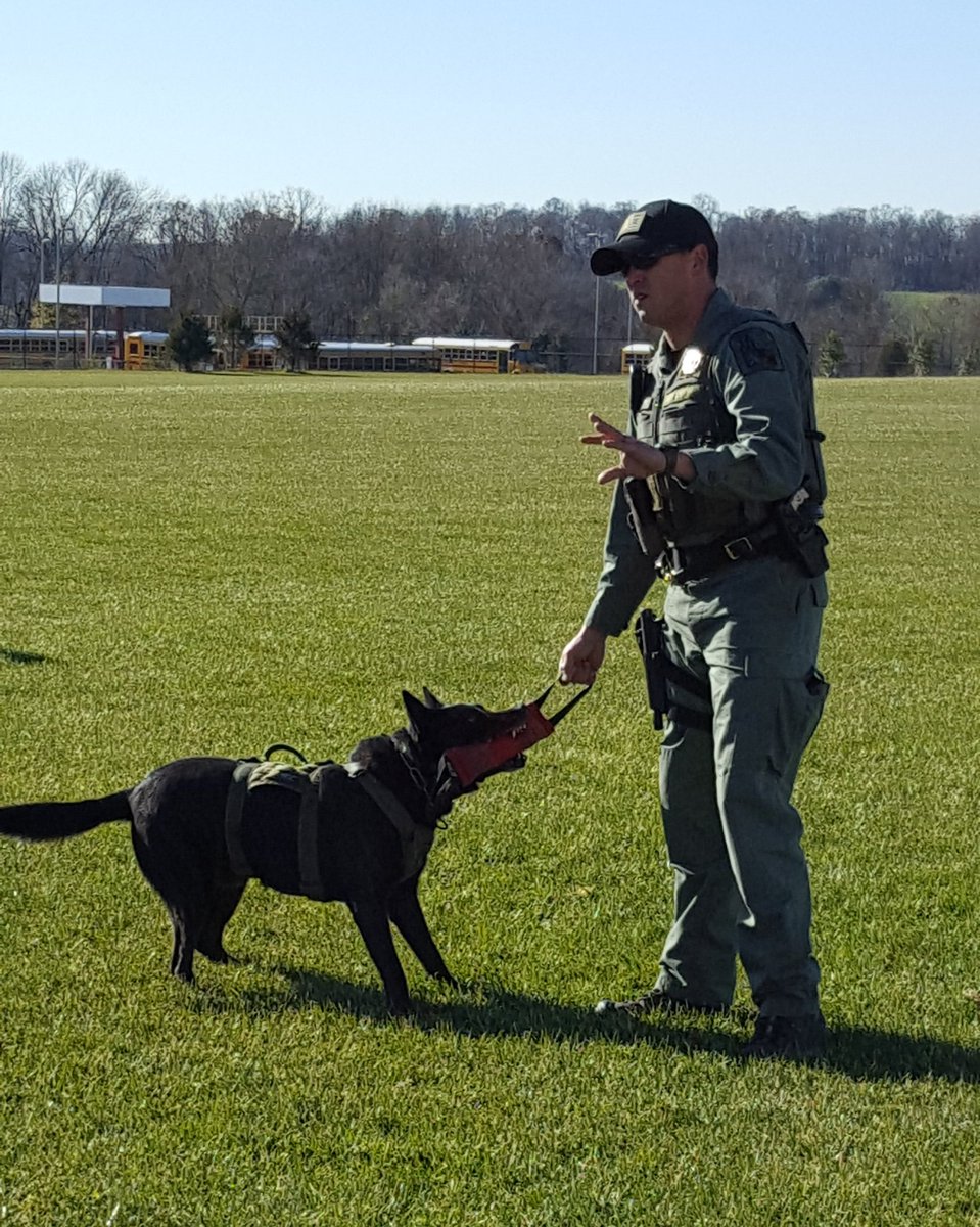 linganoreffa's tweet photo. Linganore Pre-Vet/Small Animal Care Class learning about K9 Unit from Corporal Atkins!
#fcpscte 
#LHS https://t.co/KroqDmtOUm