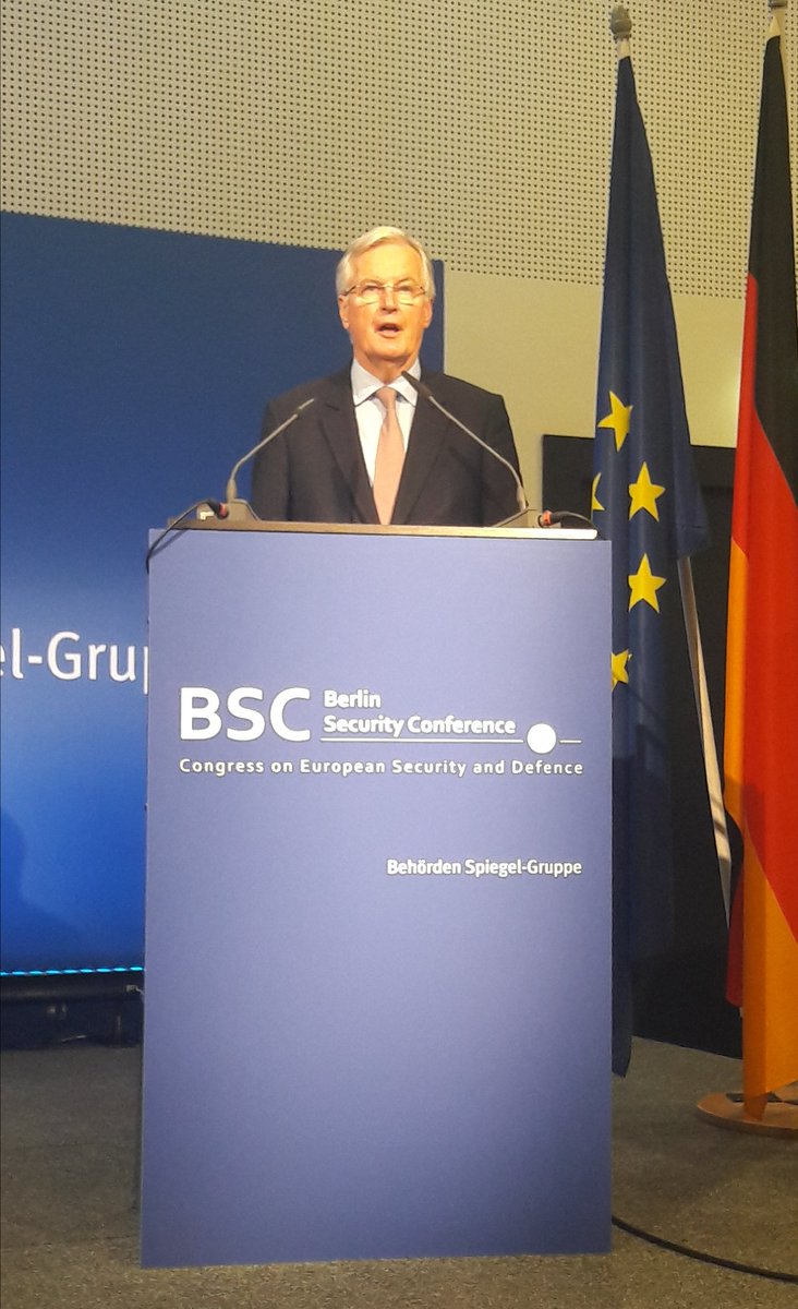 Guidelab's tweet photo. "L'histoire nous commande de ne pas marchander la sécurité des Européens - c'est un impératif absolu". A lire le discours de @MichelBarnier à la #BSC2017 sur le futur partenariat de sécurité et de défense avec UK: https://t.co/g8jzsumvff https://t.co/v7mMTnBWEg