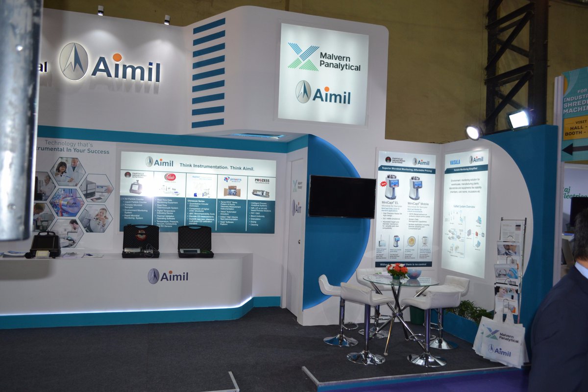 AimilLtd's tweet photo. #Mastersizer, #Epsilon3, #Zetasizer, #LasairIII, #MiniCap and more at #PMEC India 2017, Visit us at STAND N18 #CPHI @malvern_news https://t.co/r5isZY8tbh