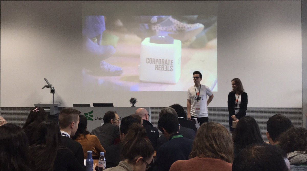 IGNITE_mvmt's tweet photo. The IGNITE Conference 2017 welcomes @corp_rebels to start off this year's edition: How to make work more fun! https://t.co/HDZBd5A40D