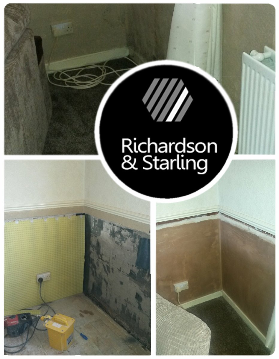 richardsonstarl's tweet photo. #CaseStudyWednesday - Damp proofing works in Falkirk. Defective rainwater goods and high external ground level caused a section of wall to become saturated and deteriorated the internal property fabric. Effective damp proofing solutions > https://t.co/3QRTW1rY0F https://t.co/Q10GQdp6SO