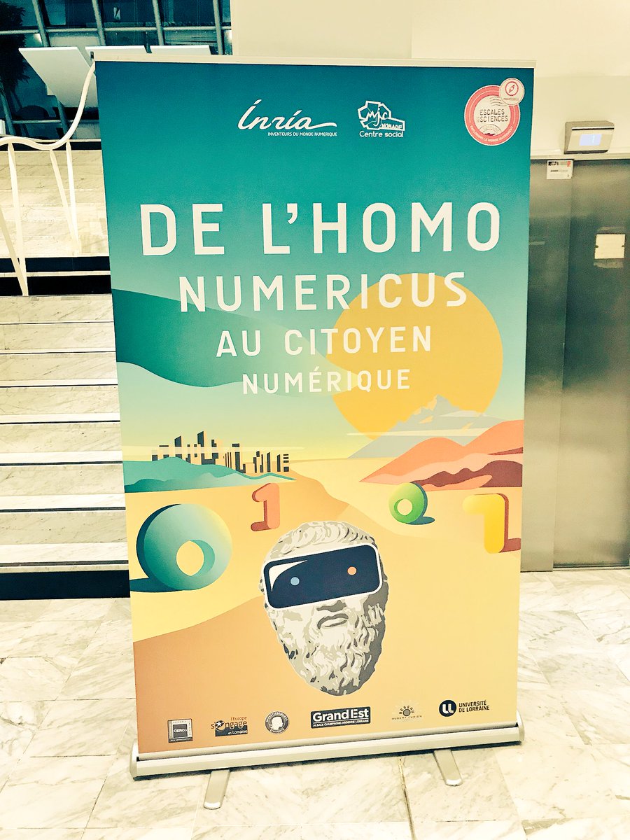 Merci à <a href="/inria_grenoble/">Centre Inria de l'Université Grenoble Alpes</a> pour l’invitation à la passionnante journée autour du #numerique à l’occasion de vos #50ansinria à #Grenoble !